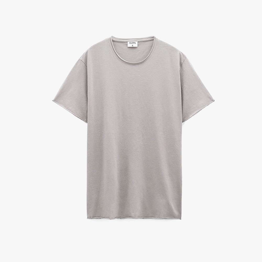 Roll Neck Tee Oyster Grey