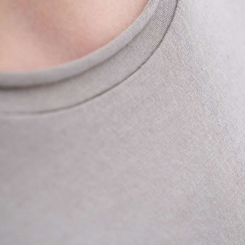 Roll Neck Tee Oyster Grey